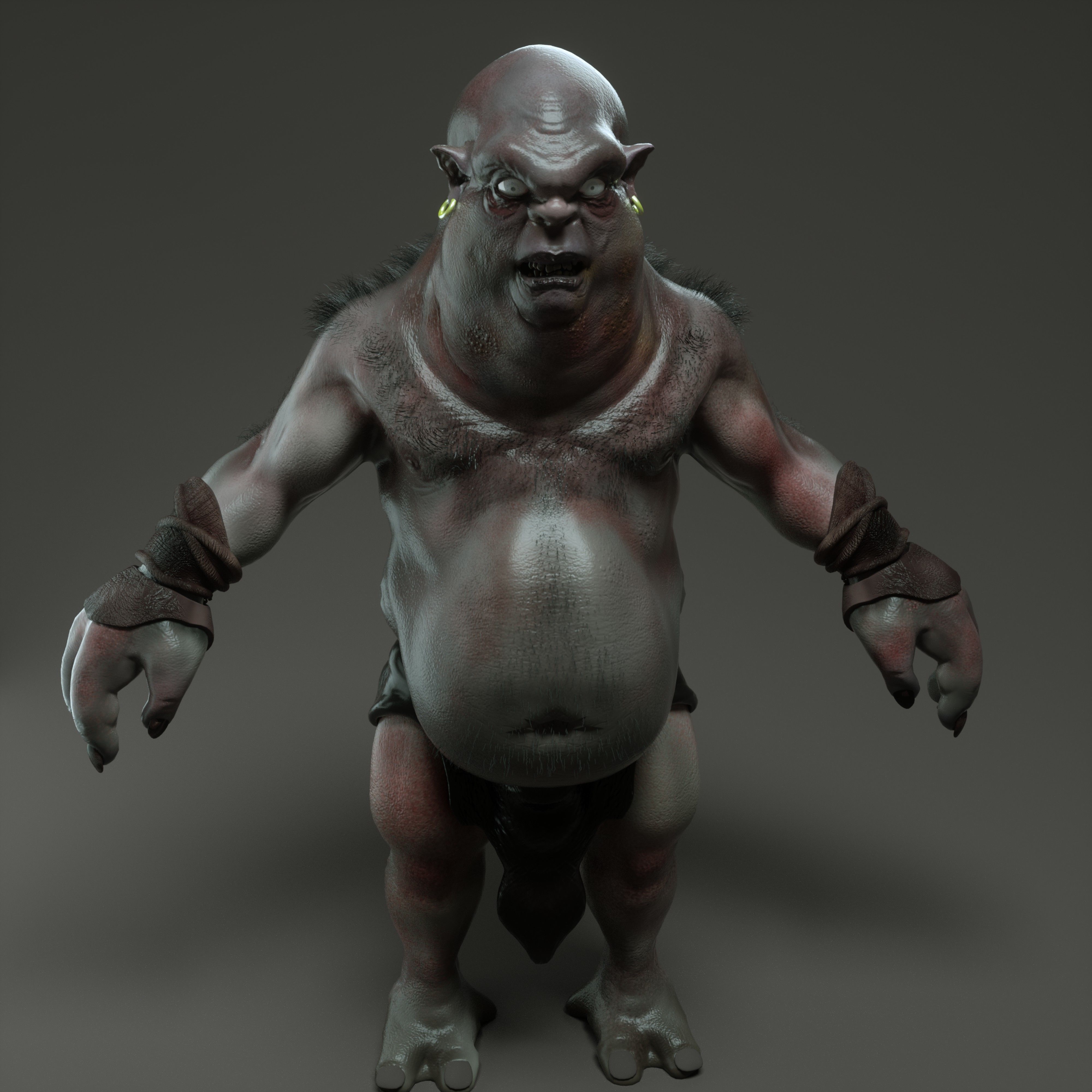 CAVE TROLL Low-poly 3D model_20