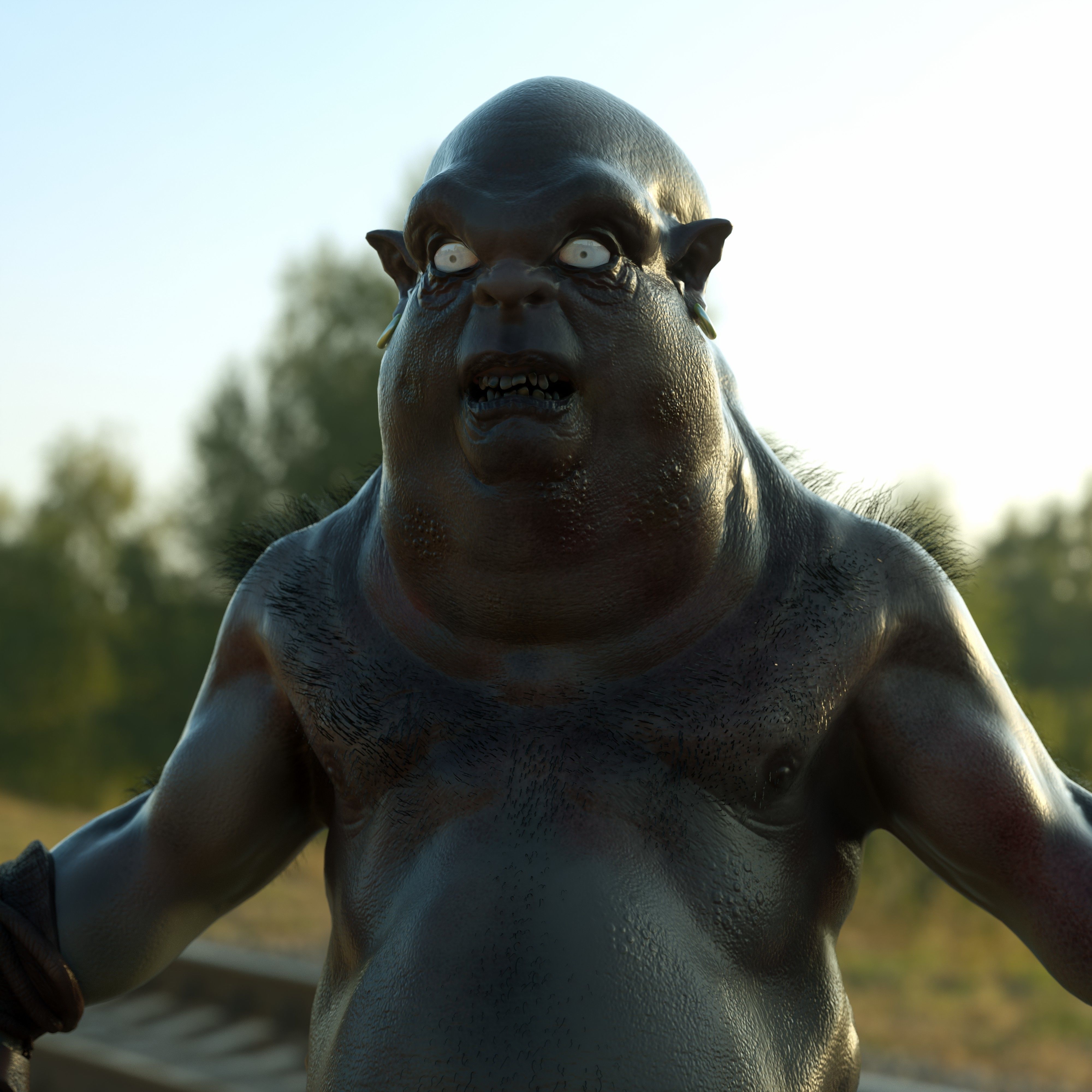 CAVE TROLL Low-poly 3D model_24