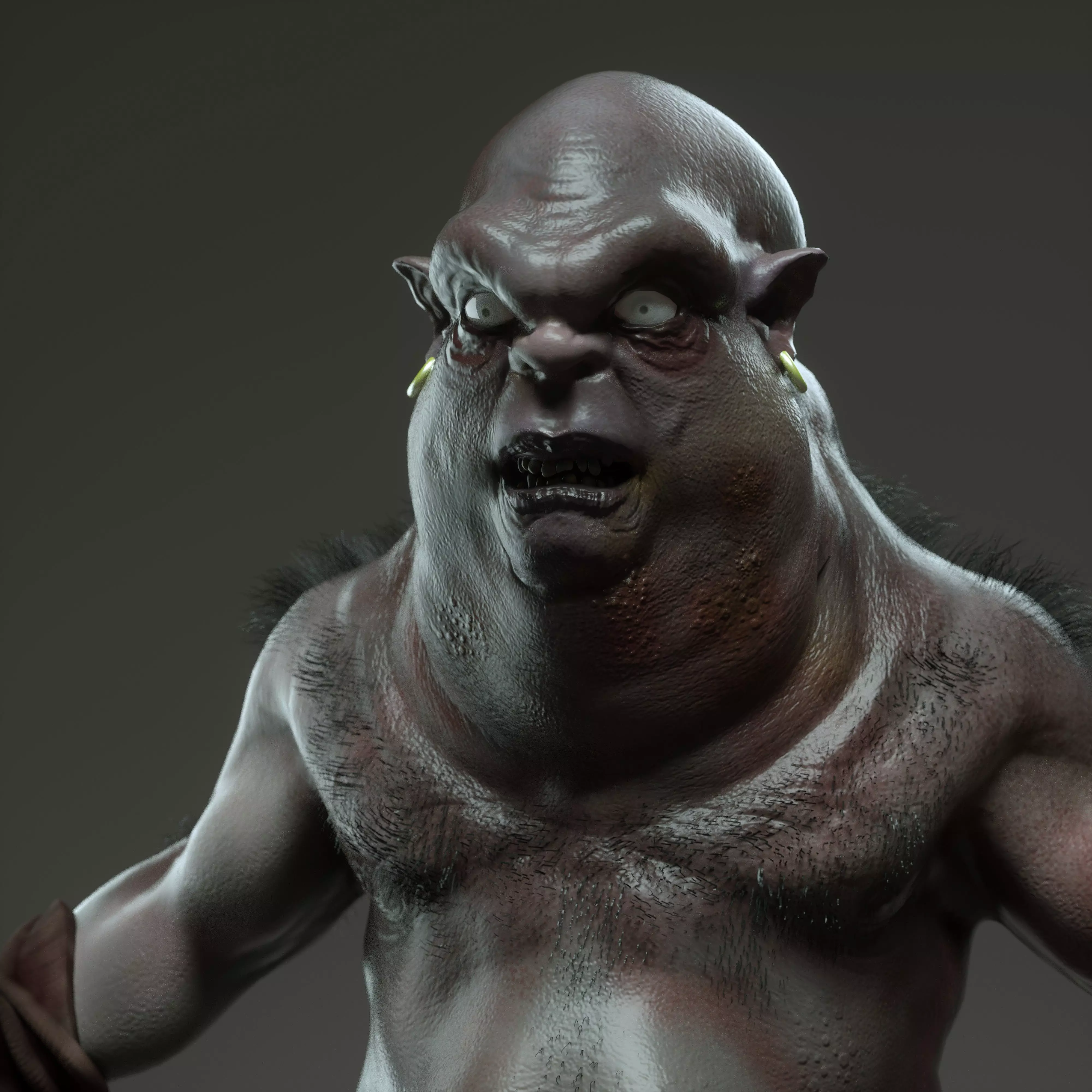 CAVE TROLL Low-poly 3D model_0
