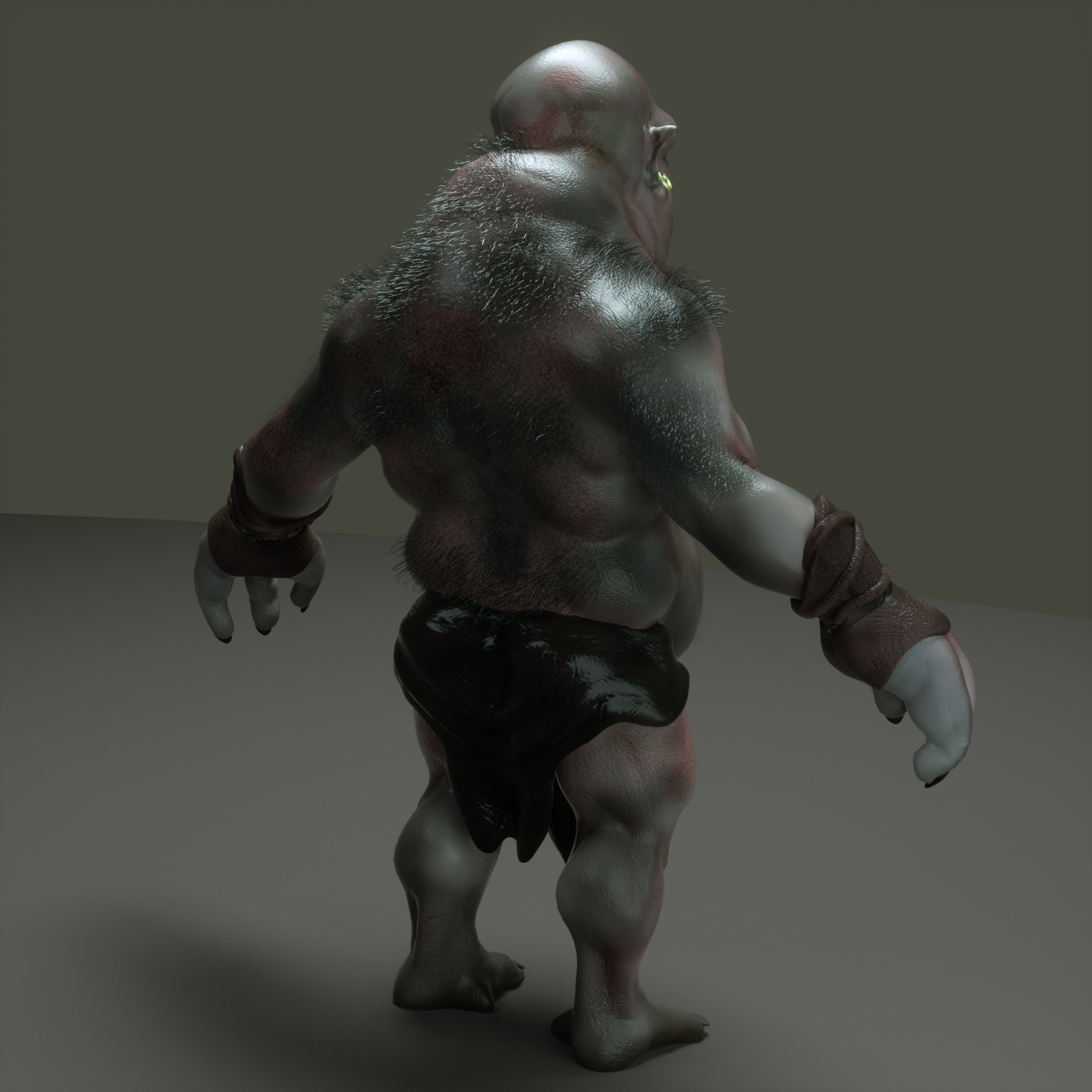 CAVE TROLL Low-poly 3D model_22