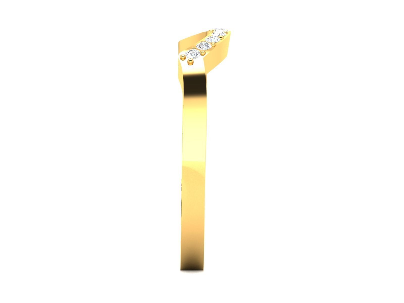 ring-210 diamond ring gold 3D print model_4