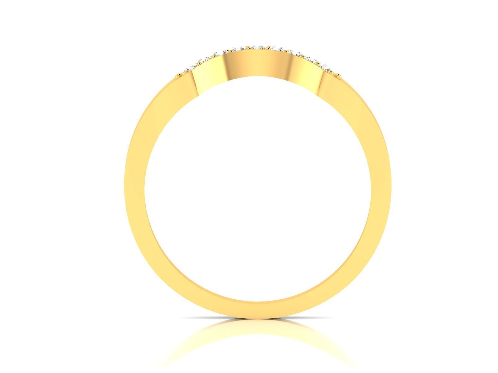ring-210 diamond ring gold 3D print model_2