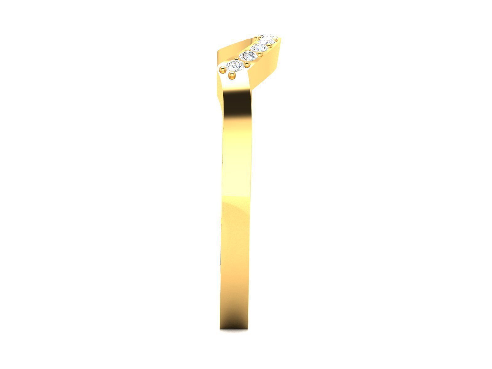 ring-210 diamond ring gold 3D print model_3