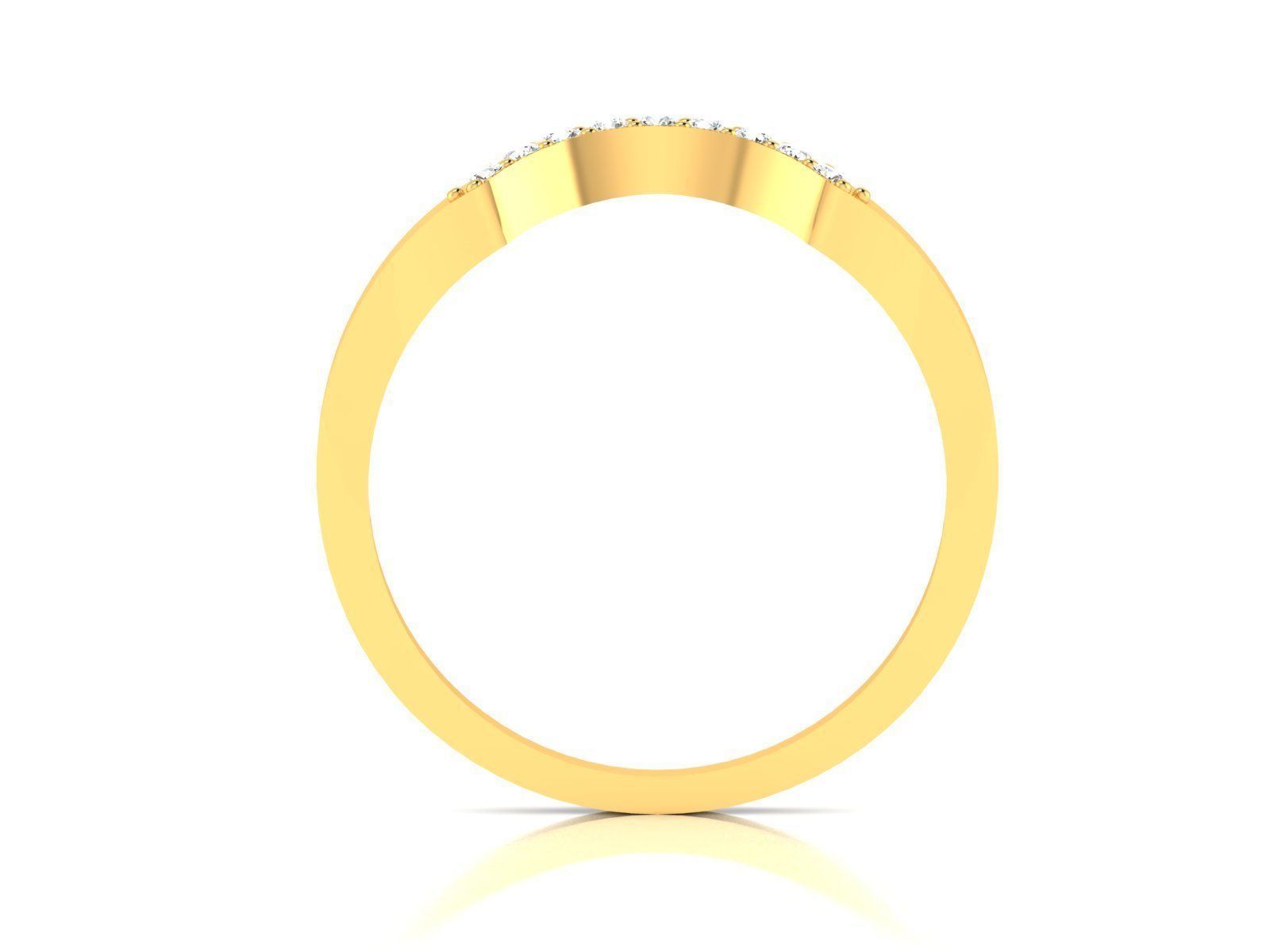 ring-210 diamond ring gold 3D print model_1
