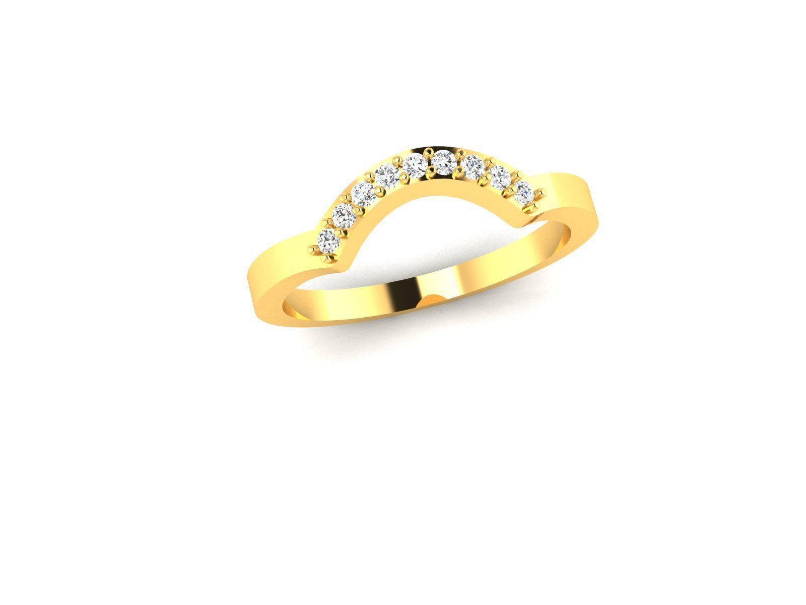 ring-210 diamond ring gold 3D print model_5