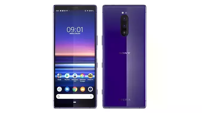 Sony Xperia 1 Purple 3D model