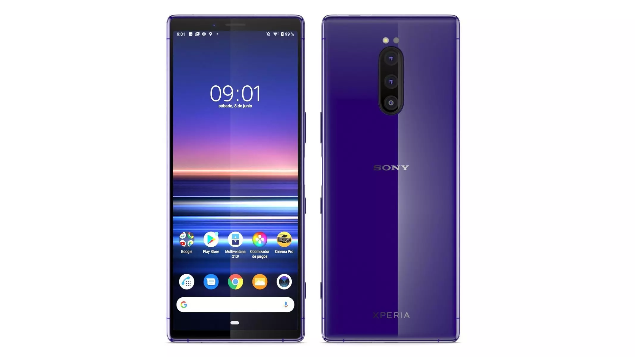 Sony Xperia 1 Purple 3D model_0