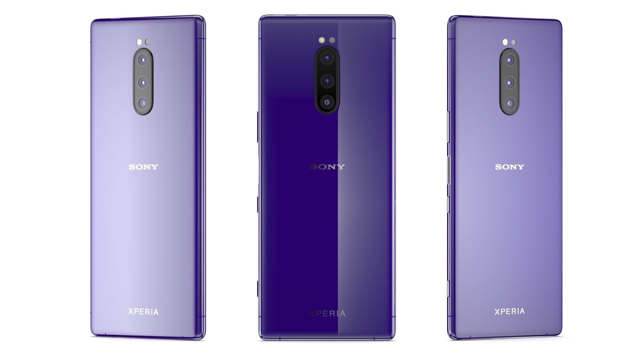 Sony Xperia 1 Purple 3D model_13