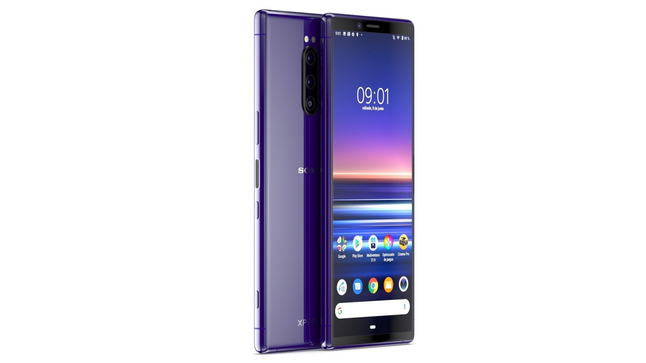 Sony Xperia 1 Purple 3D model_7