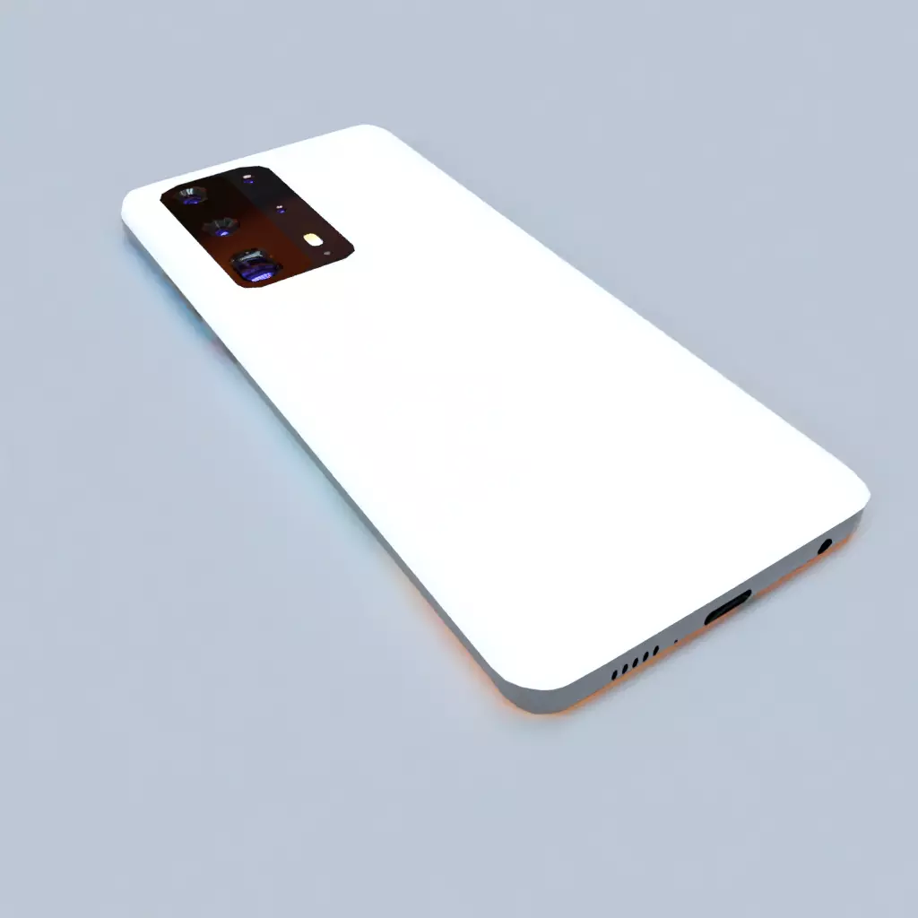 Huawei P40 Pro Plus Low-poly 3D model_0