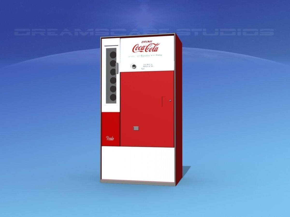 1950s Coke Machine 3D model_4