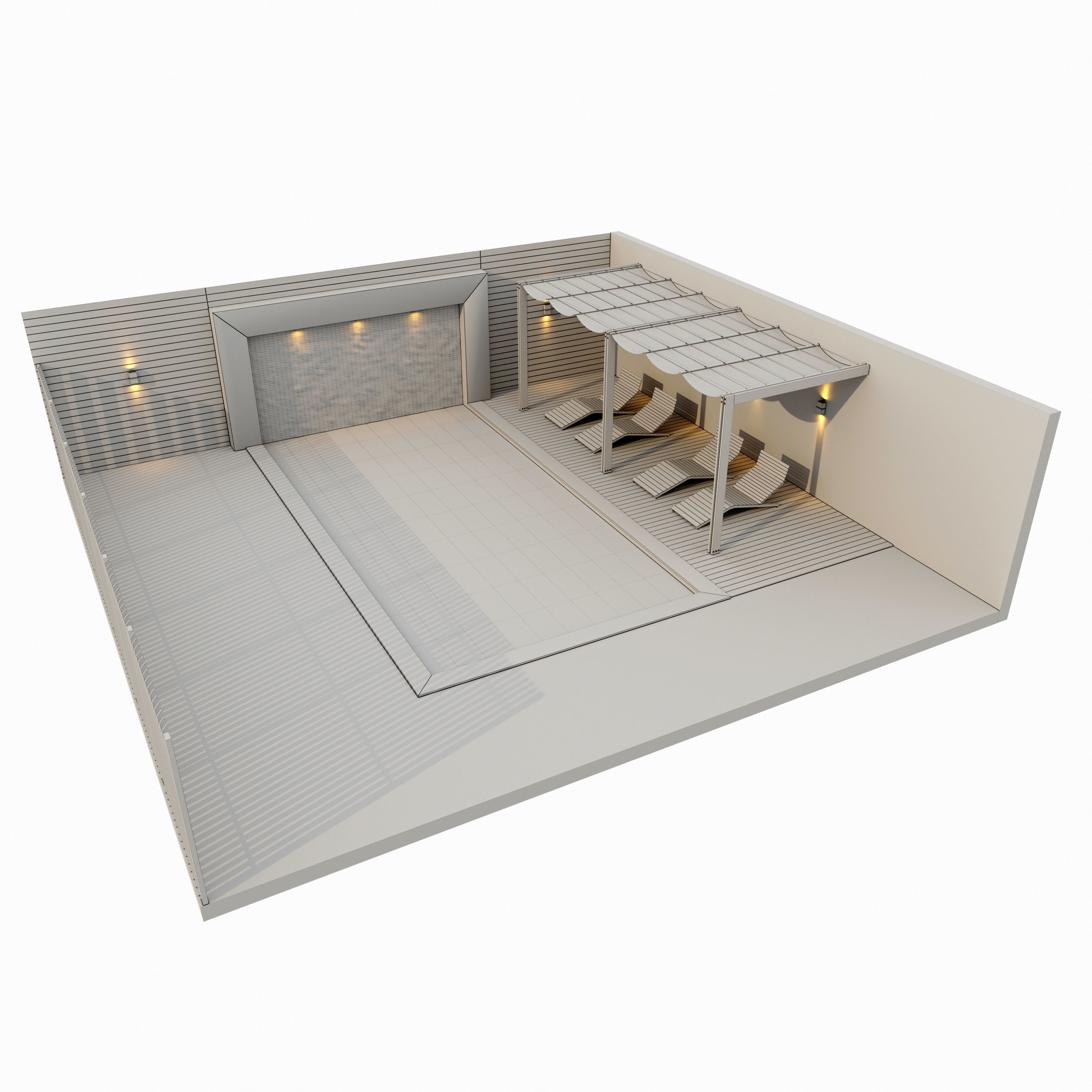 Swimming Pool 3D model_3