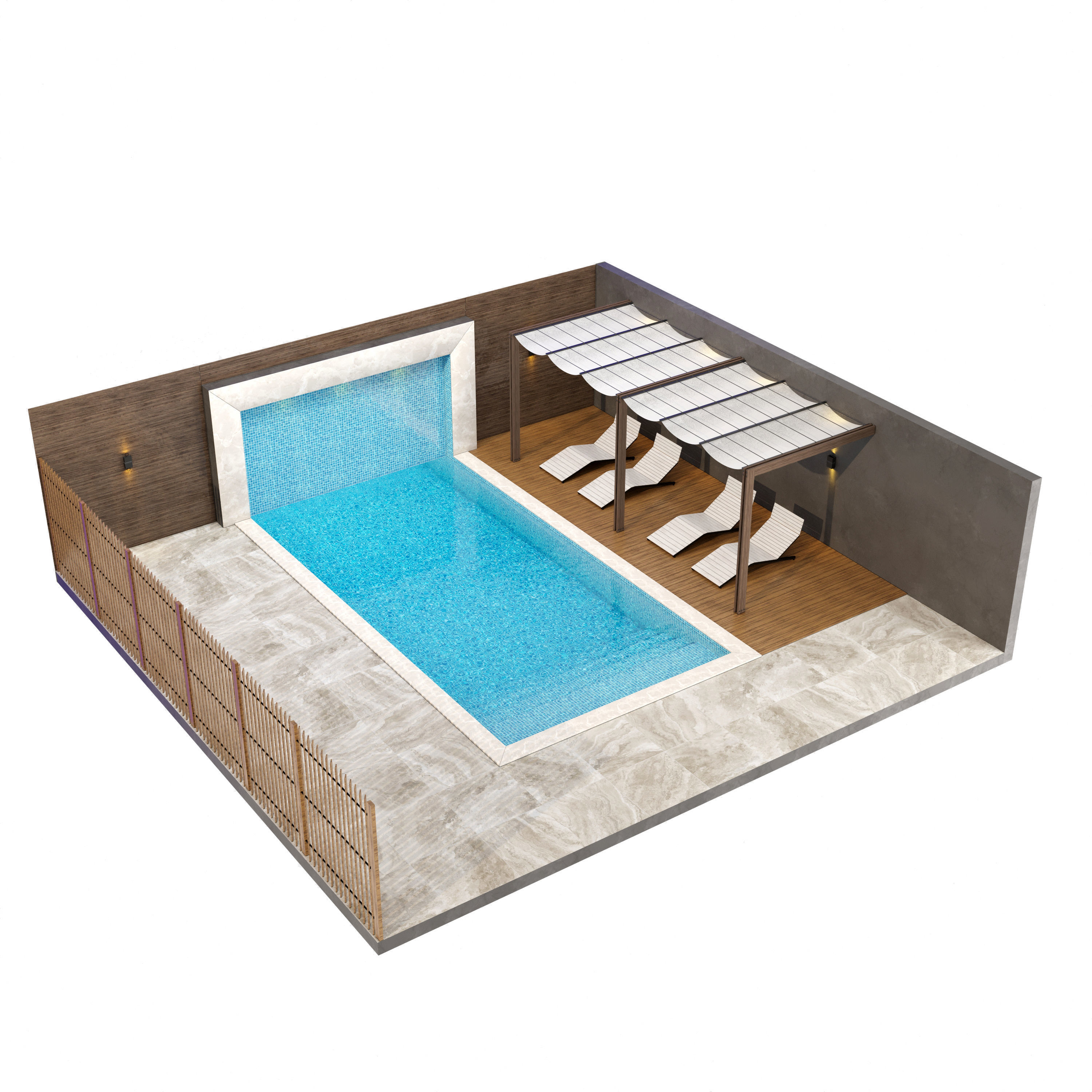 Swimming Pool 3D model_2