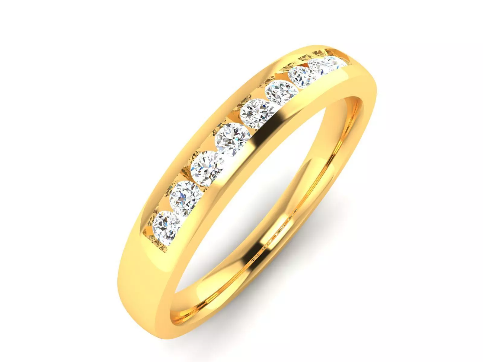 ring-990 gold diamond eternity ring 3D print model_0