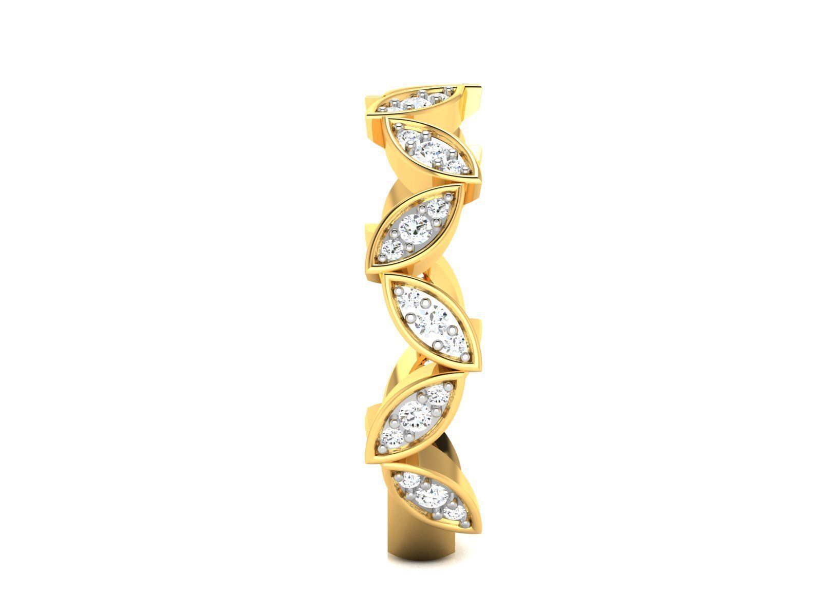 ring-962 diamond eternity ring gold 3D print model_5