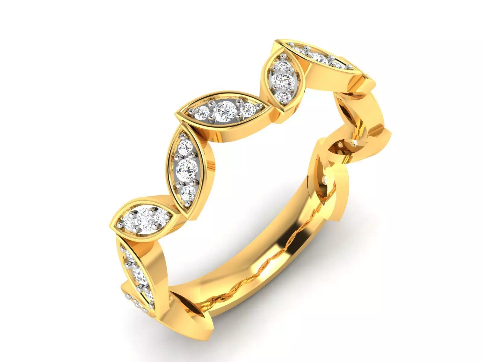 ring-962 diamond eternity ring gold 3D print model_0