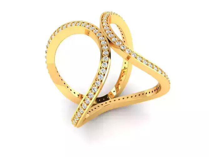 ring-955 gold ring with diamonds