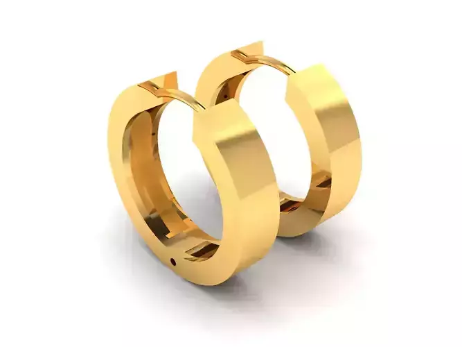 earrings-2084 pair of gold hoop earrings