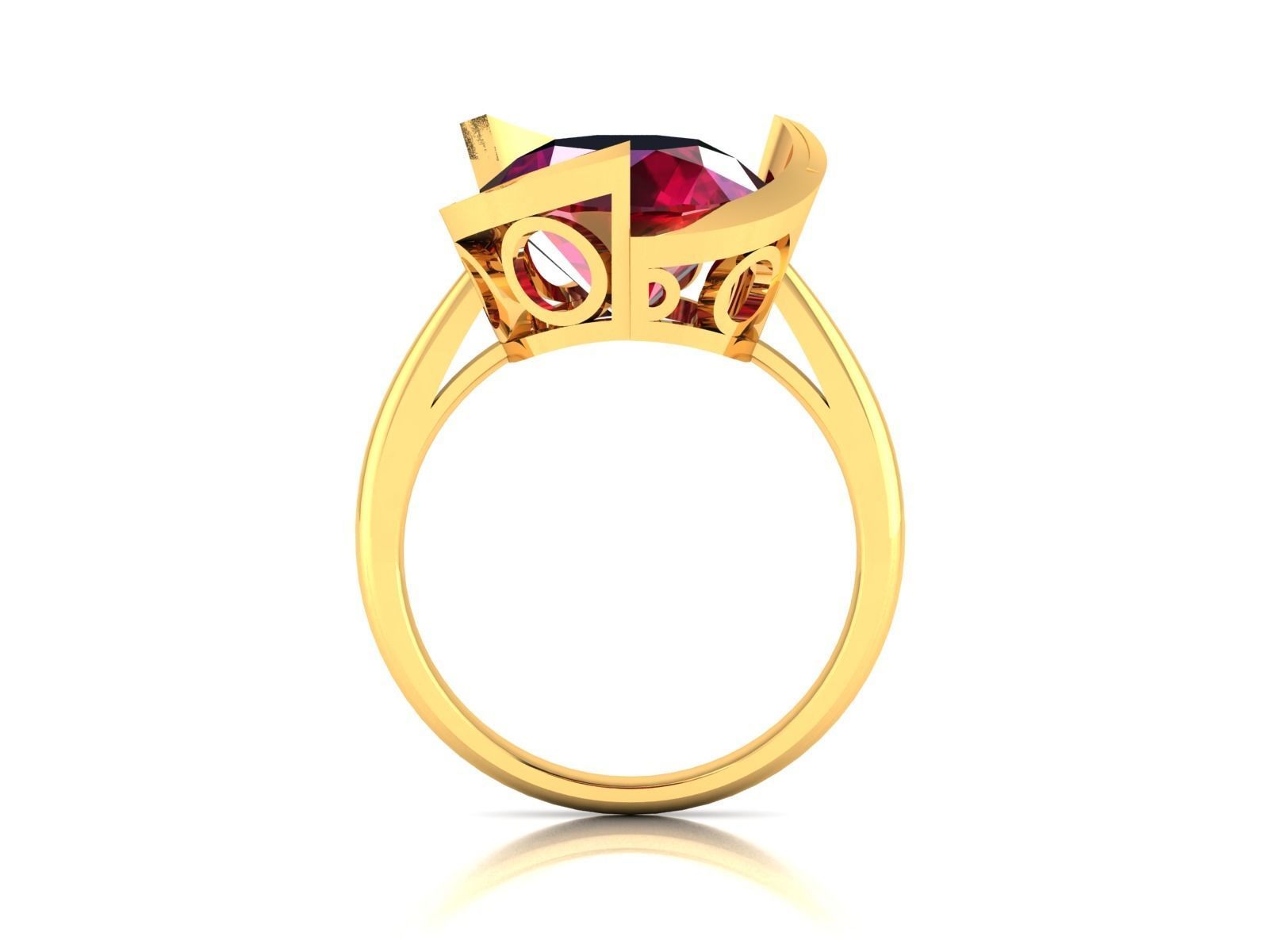ring-2049 ruby ring gold 3D print model_3