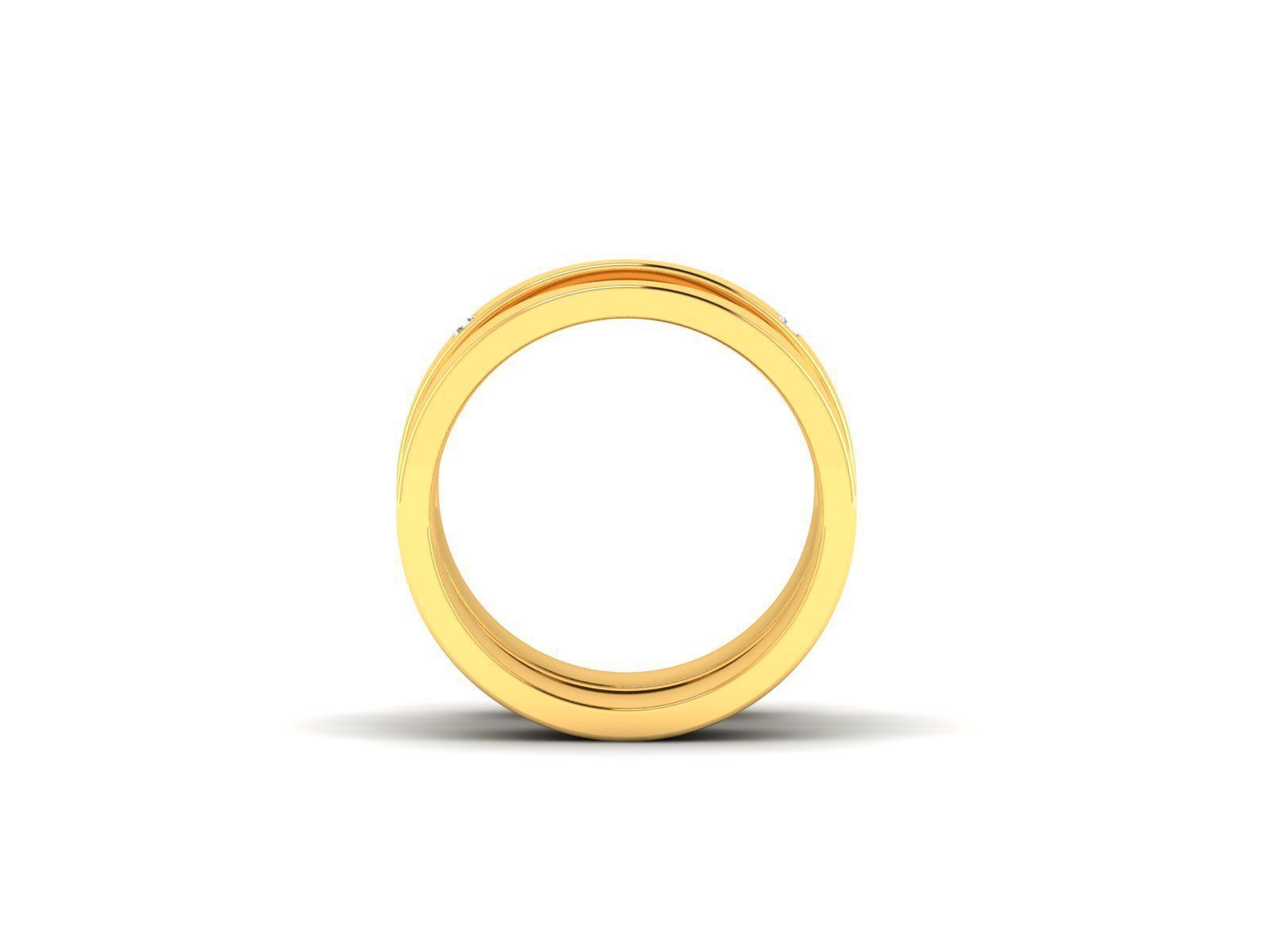 ring-2004 gold wedding ring with diamonds 3D print model_4