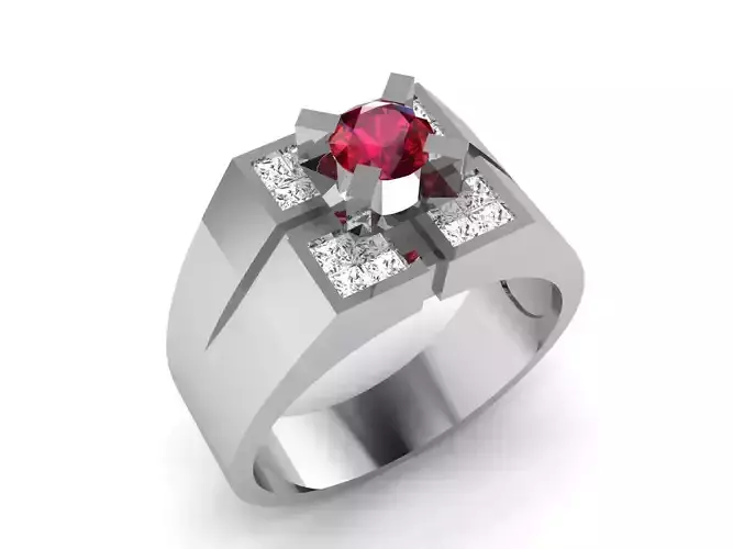 ring-1880 engagement ring with ruby stone