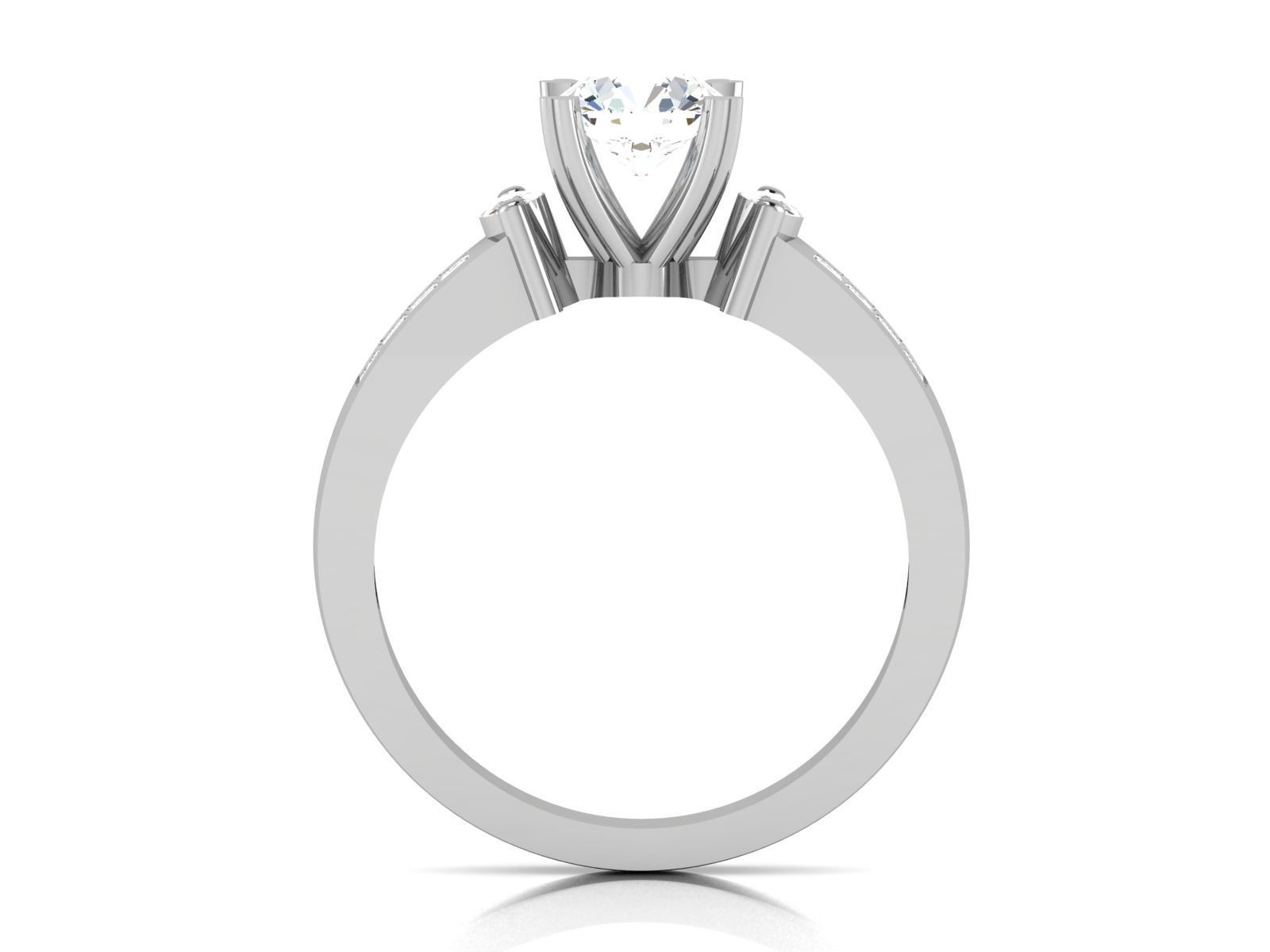 ring-1876 diamond engagement ring gold 3D print model_3