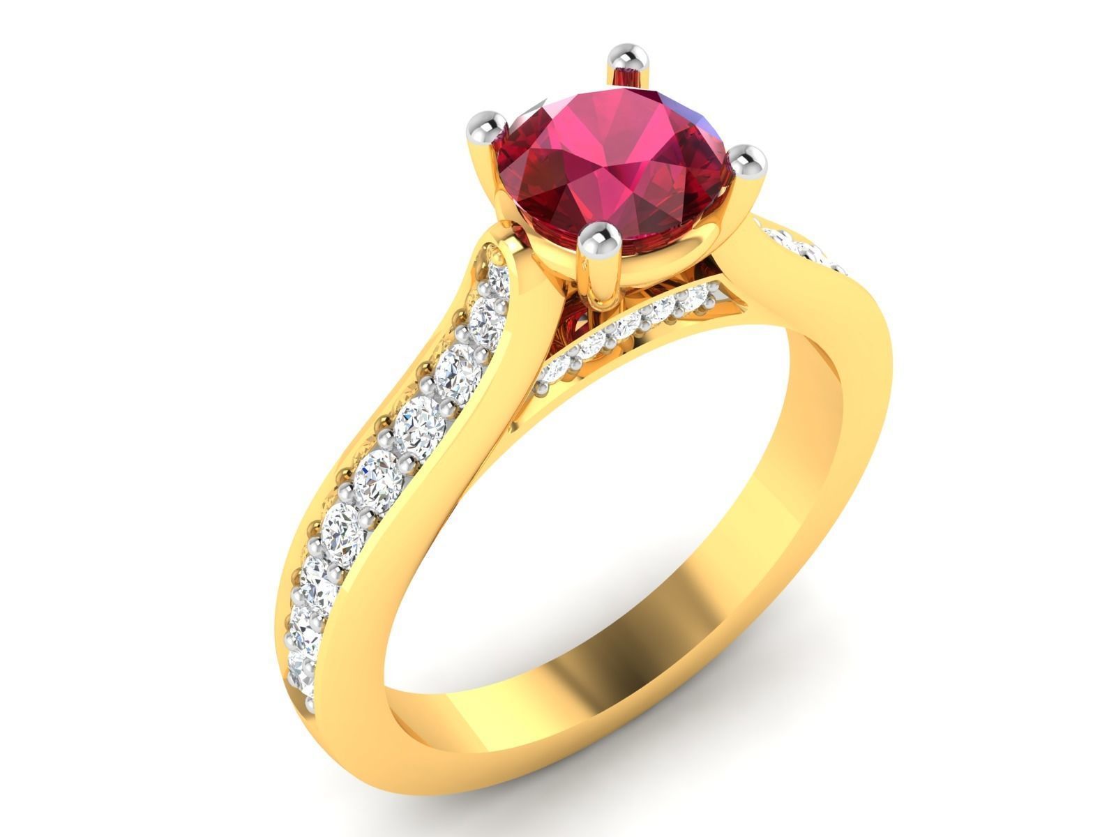 ring-1861 ruby and diamond engagement ring 3D print model_8