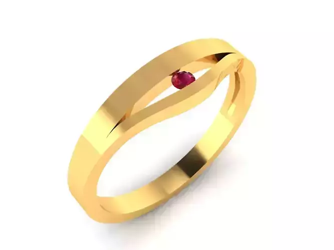 ring-1822 gold ring with ruby stone