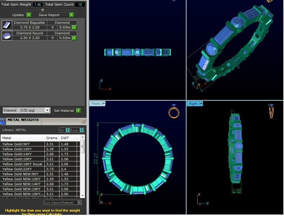 ring-1811 baguette diamond eternity ring 3D print model_8