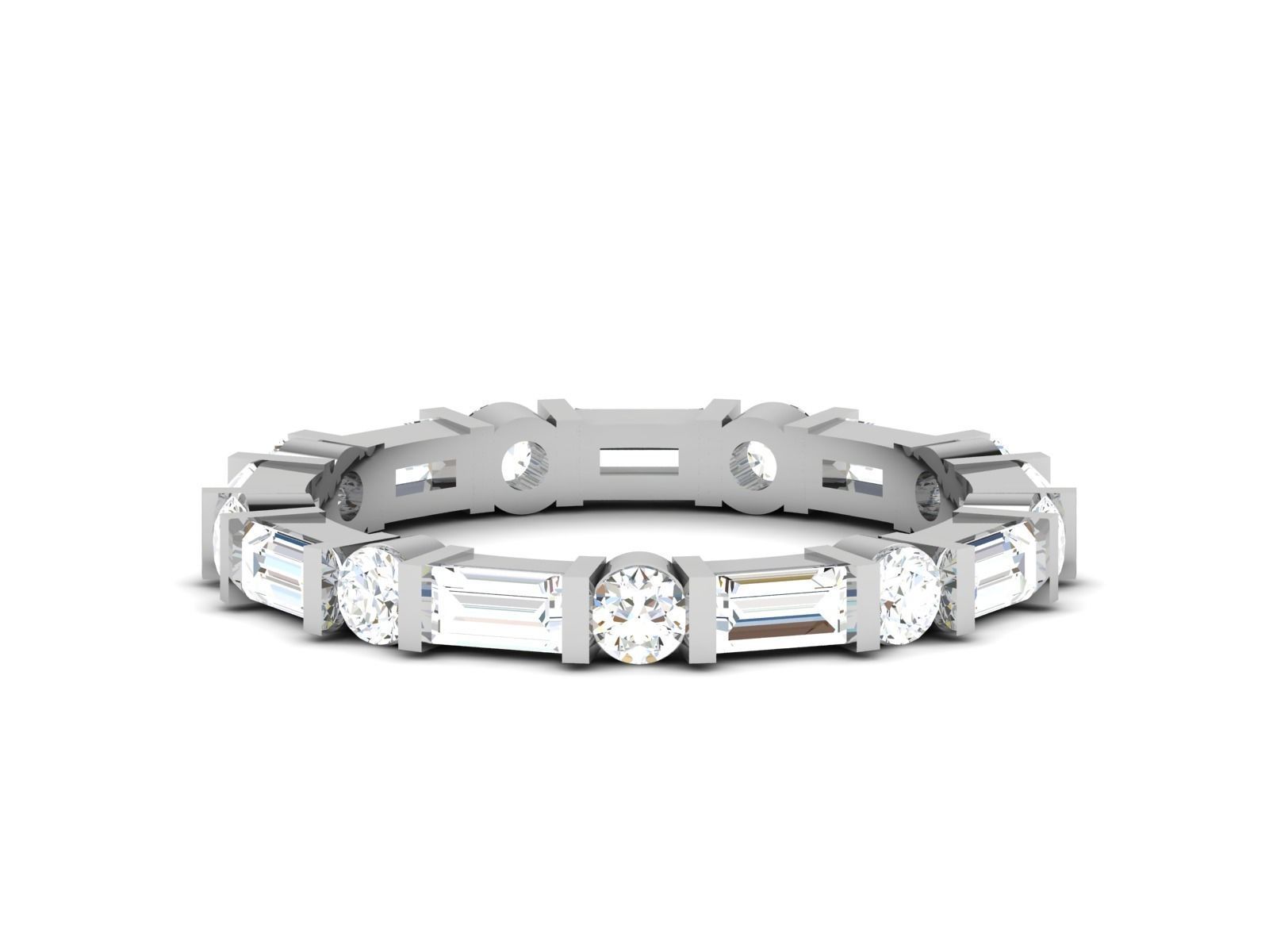 ring-1811 baguette diamond eternity ring 3D print model_7