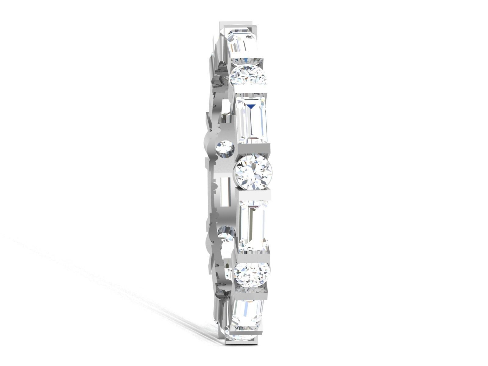 ring-1811 baguette diamond eternity ring 3D print model_4