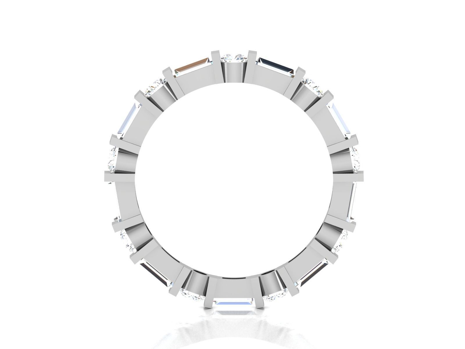ring-1811 baguette diamond eternity ring 3D print model_3