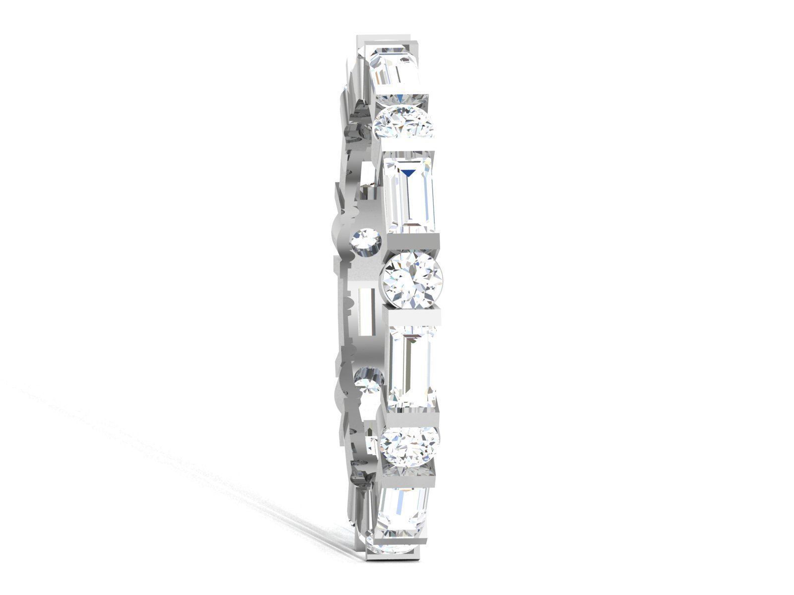 ring-1811 baguette diamond eternity ring 3D print model_5