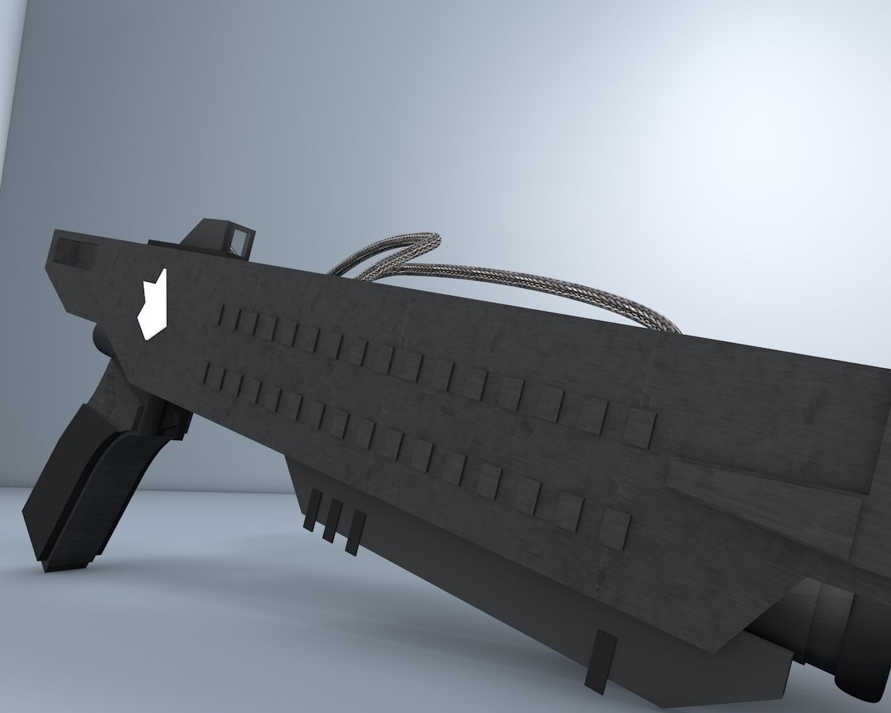 Futuristic Gun Free low-poly 3D model_2