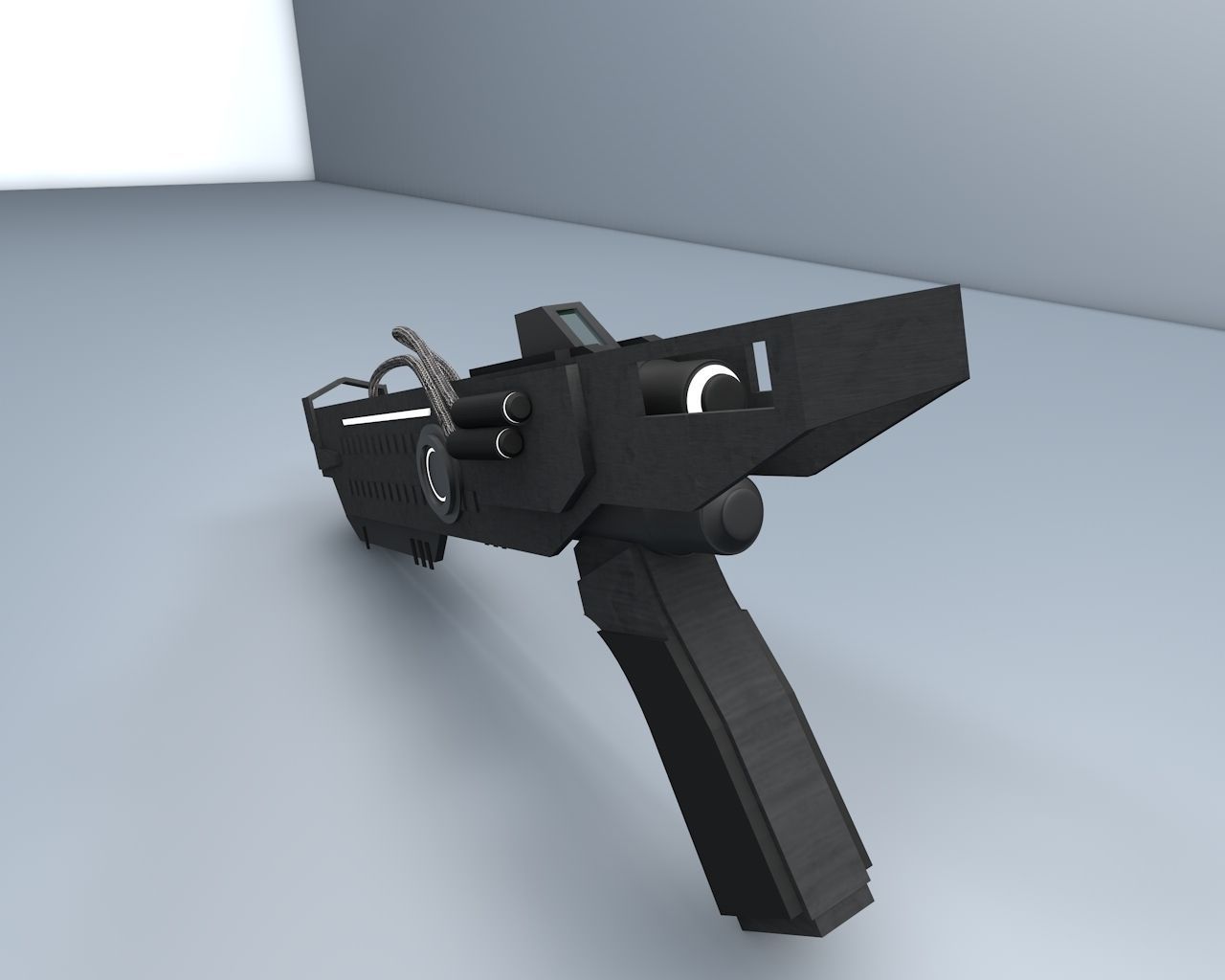 Futuristic Gun Free low-poly 3D model_1