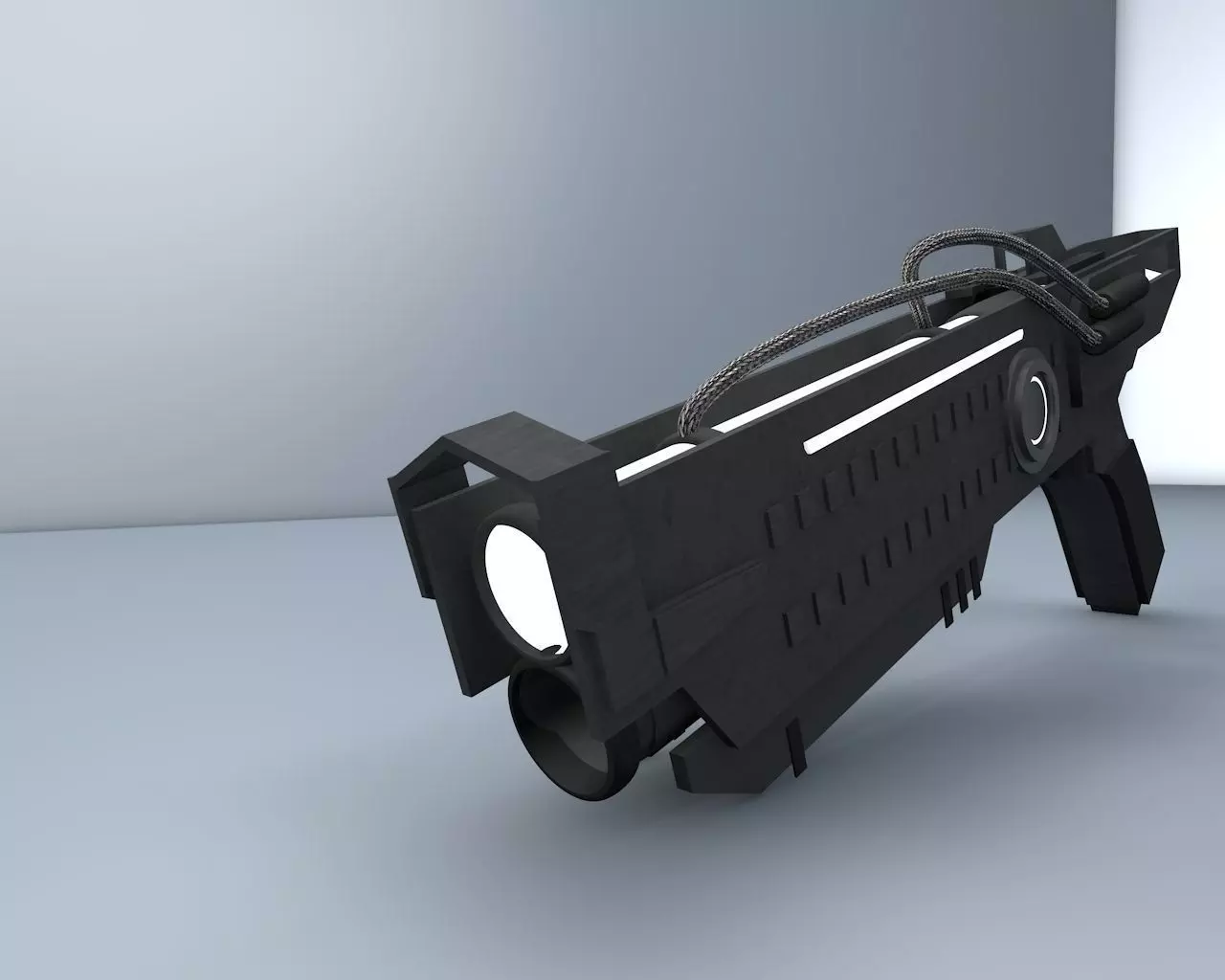 Futuristic Gun Free low-poly 3D model_0