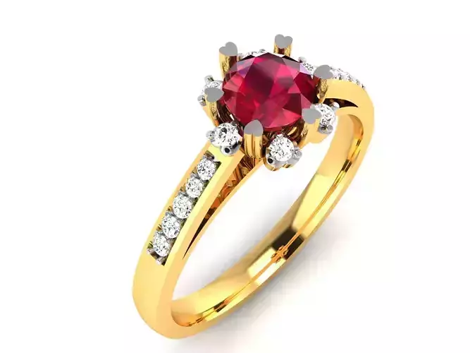 ring-1785 ruby and diamond engagement ring