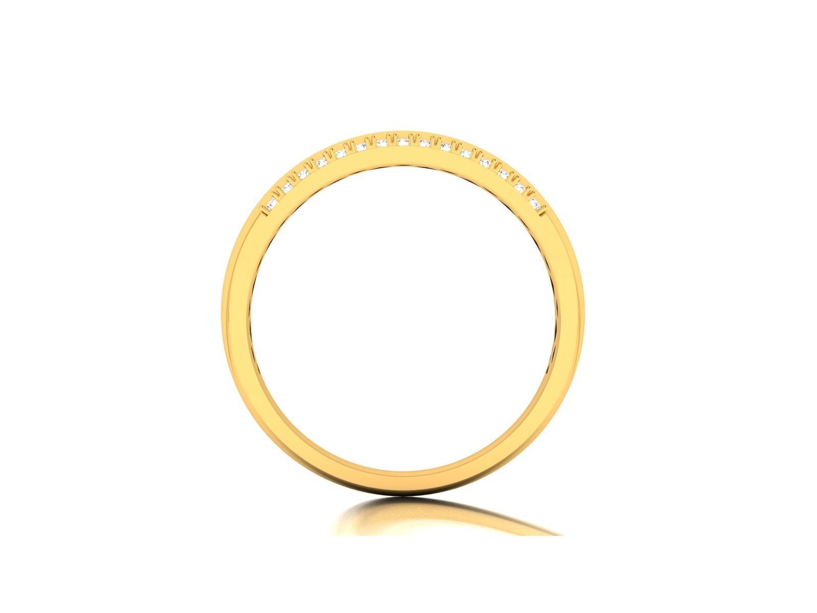ring-1743 gold ring with sapphires 3D print model_4