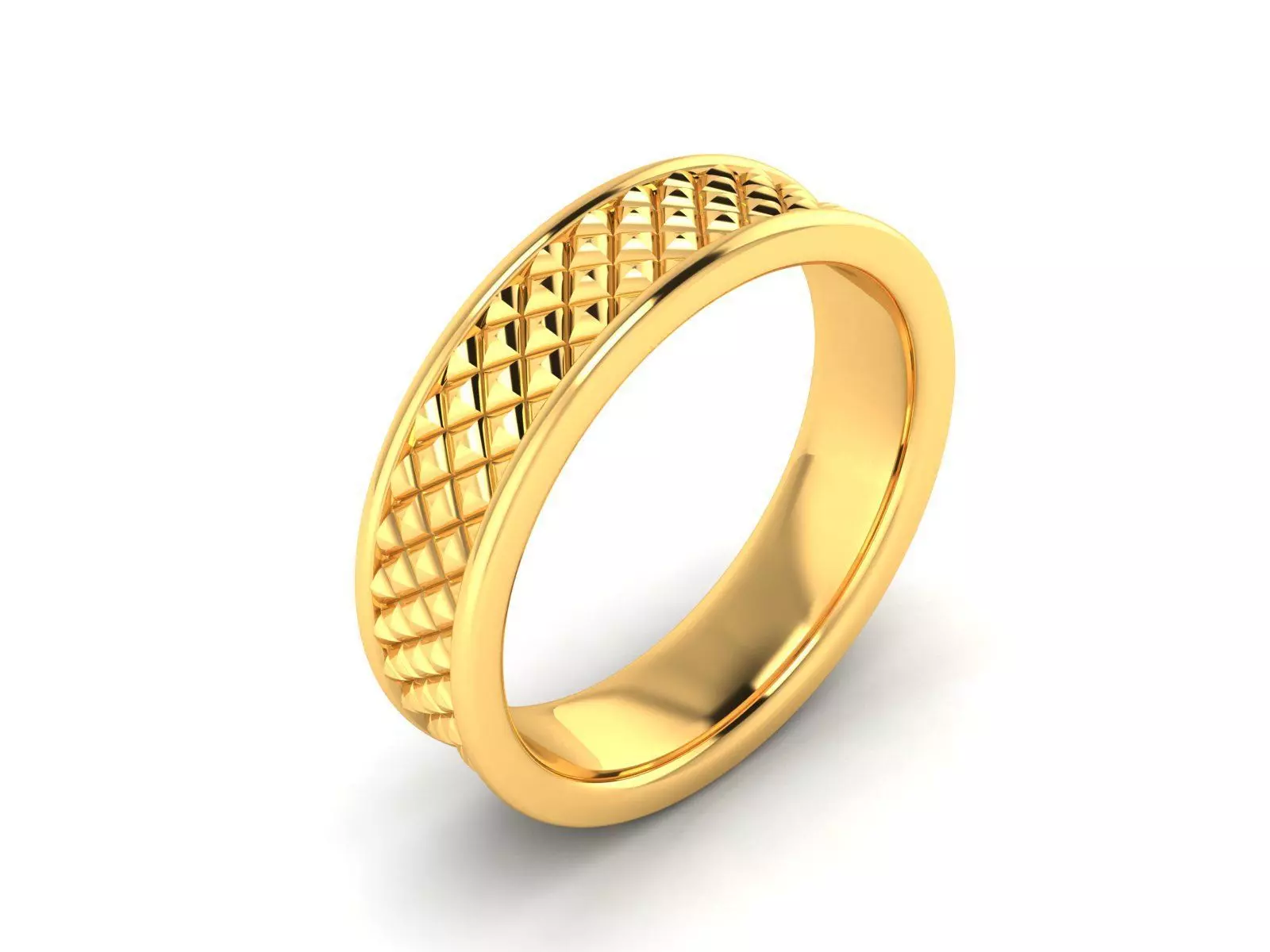 ring-1683 gold ring with diamonds 3D print model