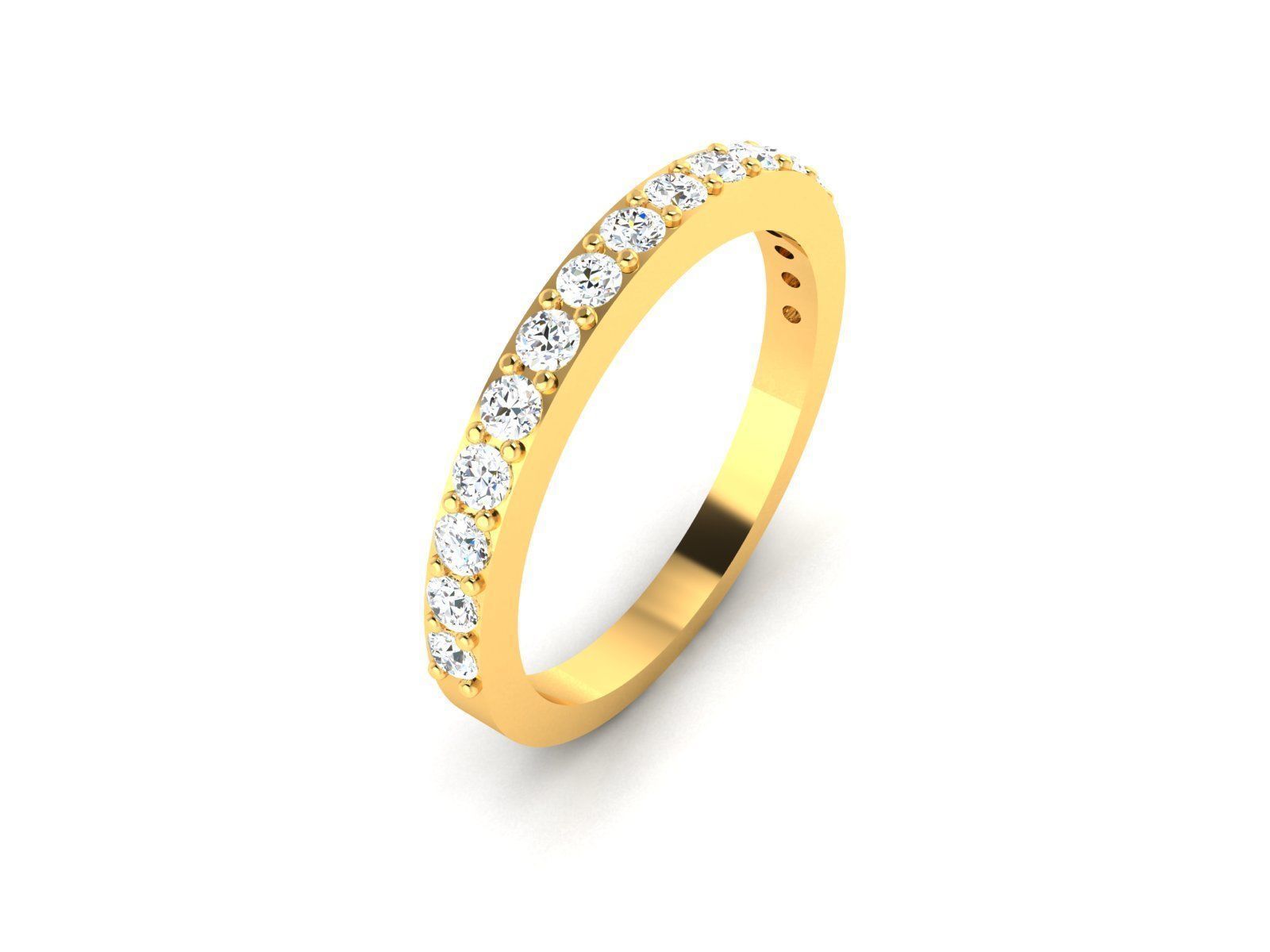 ring-1674 diamond eternity band gold 3D print model_8