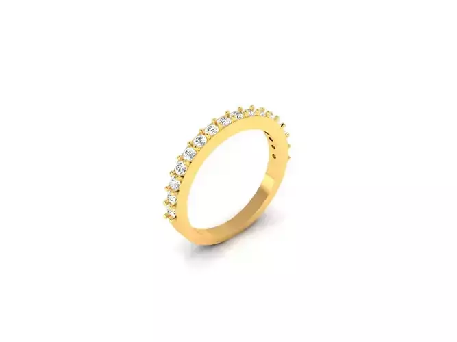 ring-1674 diamond eternity band gold 3D print model