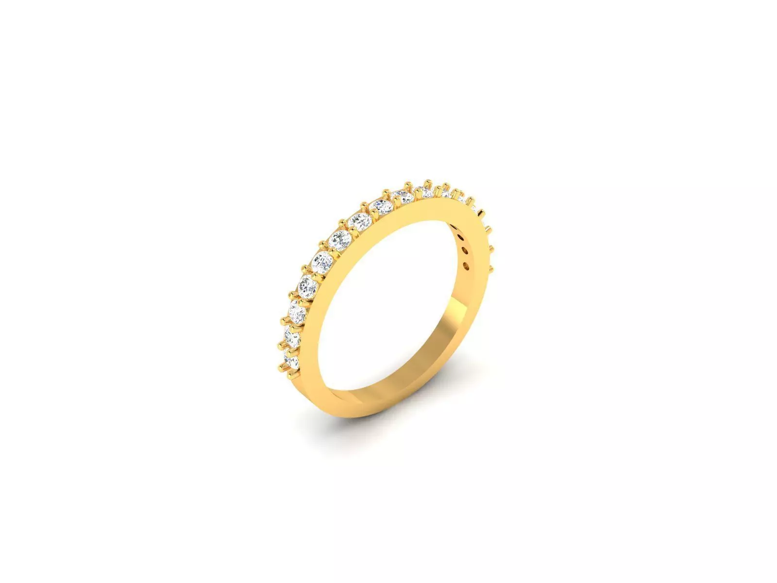ring-1674 diamond eternity band gold 3D print model_0