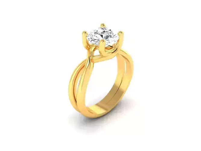 ring-1636 gold diamond engagement ring