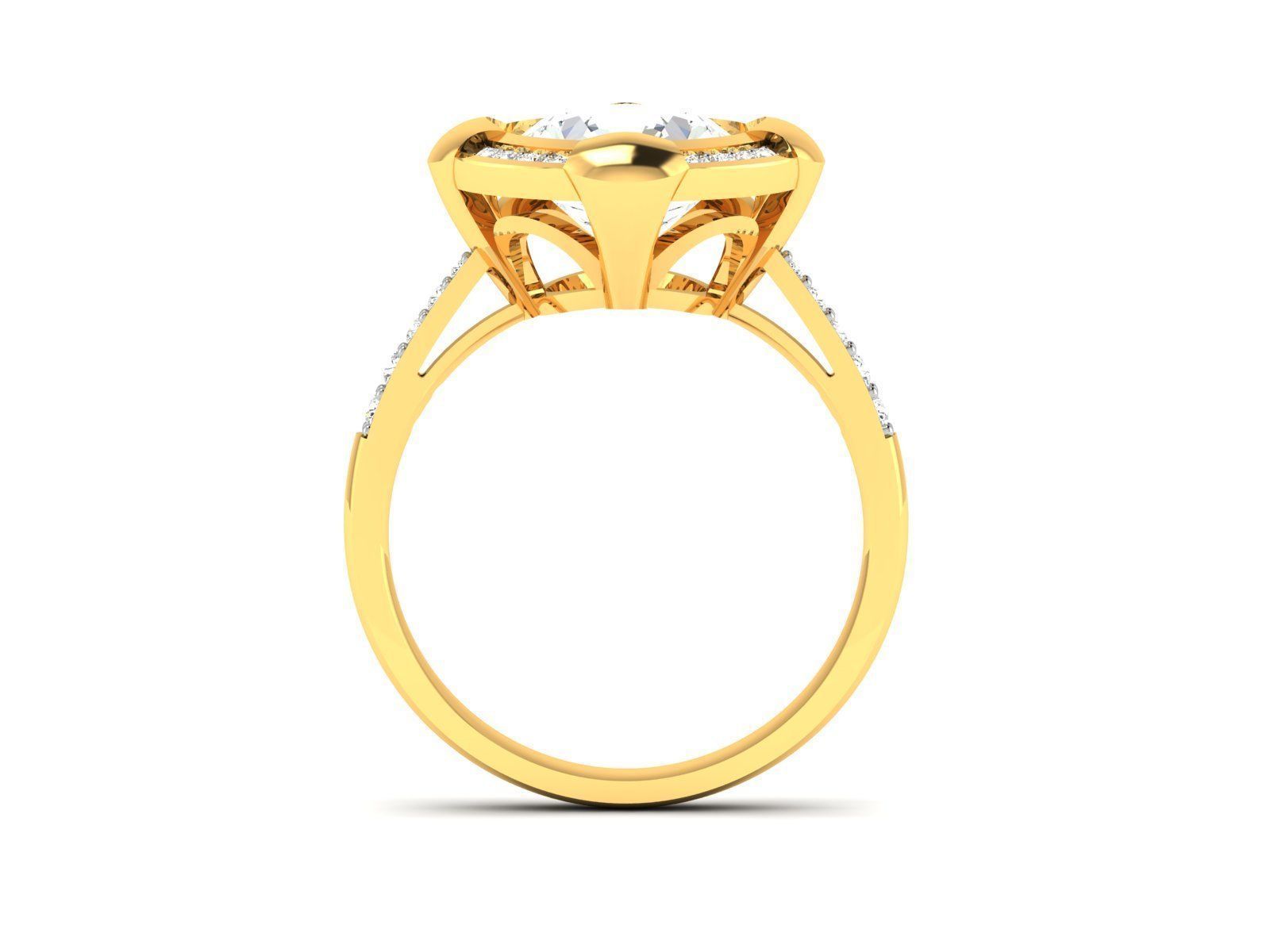 ring-1419 oval cut diamond ring gold 3D print model_2