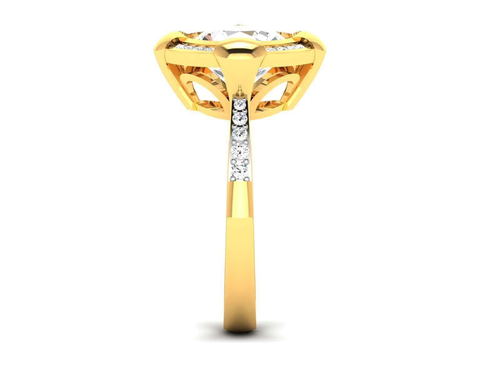 ring-1419 oval cut diamond ring gold 3D print model_4