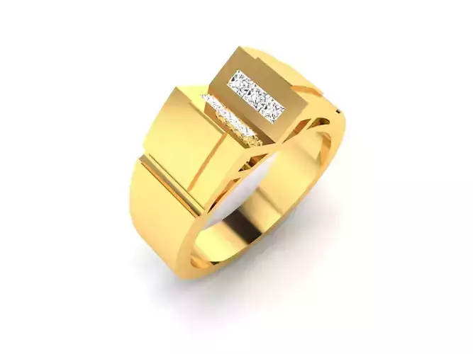 ring-1417 gold ring with square shape