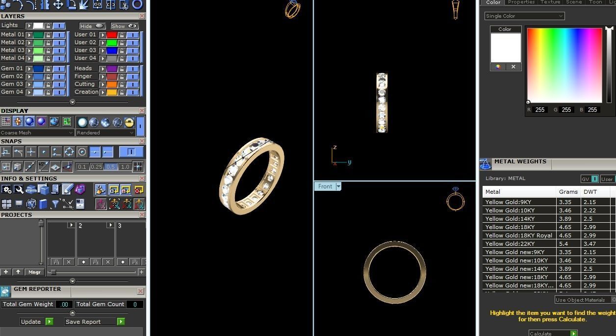 ring-1292 diamond eternity ring gold 3D print model_6