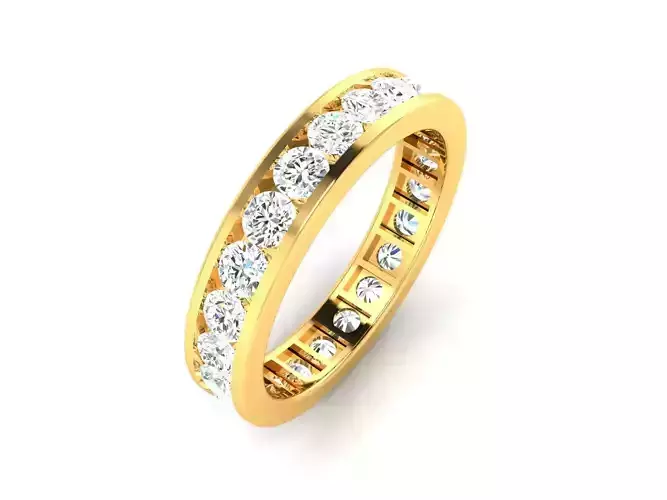 ring-1292 diamond eternity ring gold 3D print model