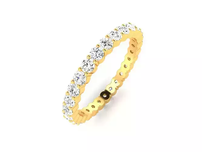ring-1290 gold diamond eternity ring 3D print model