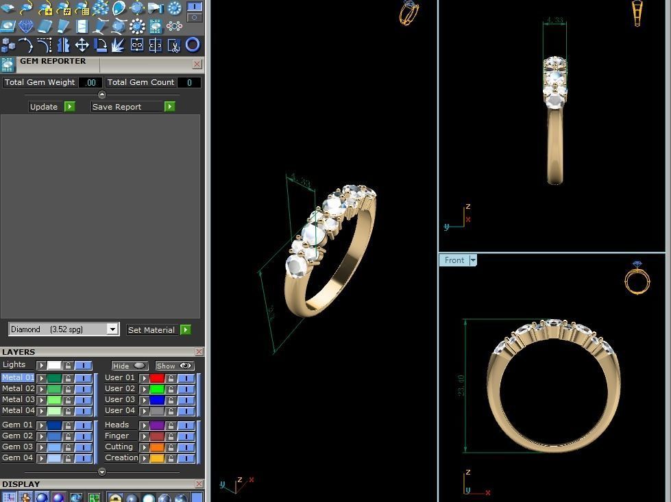 ring-1279 gold diamond eternity ring 3D print model_6